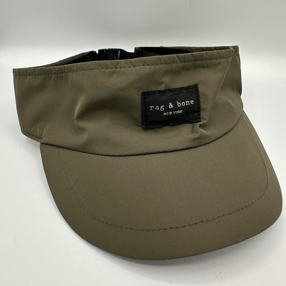 Rag & Bone Olive Green Sun Visor Baseball Cap Minimalist Design
